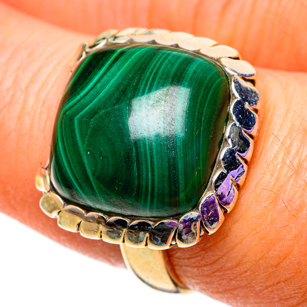 Malachite Rings handcrafted by Ana Silver Co - RING100997