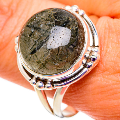 Tourmalinated Quartz Rings handcrafted by Ana Silver Co - RING101012