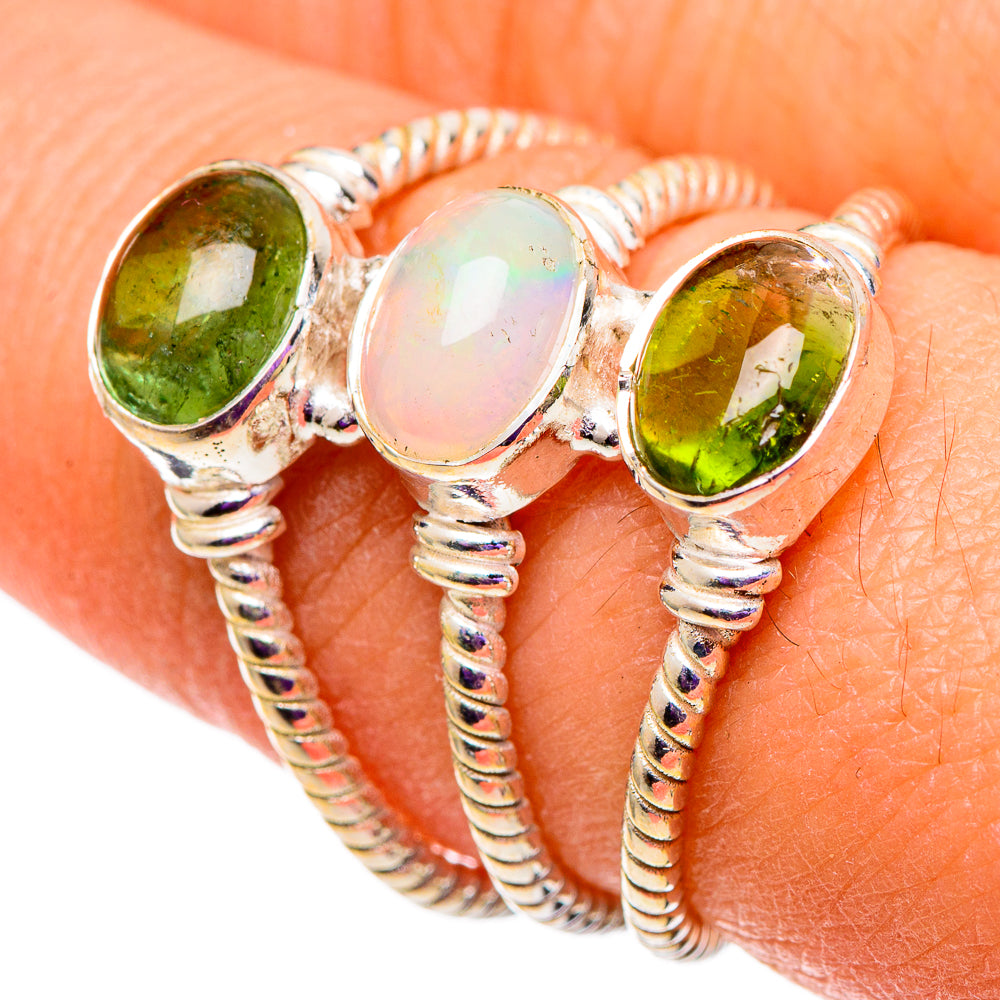 Ethiopian Opal Rings handcrafted by Ana Silver Co - RING101014