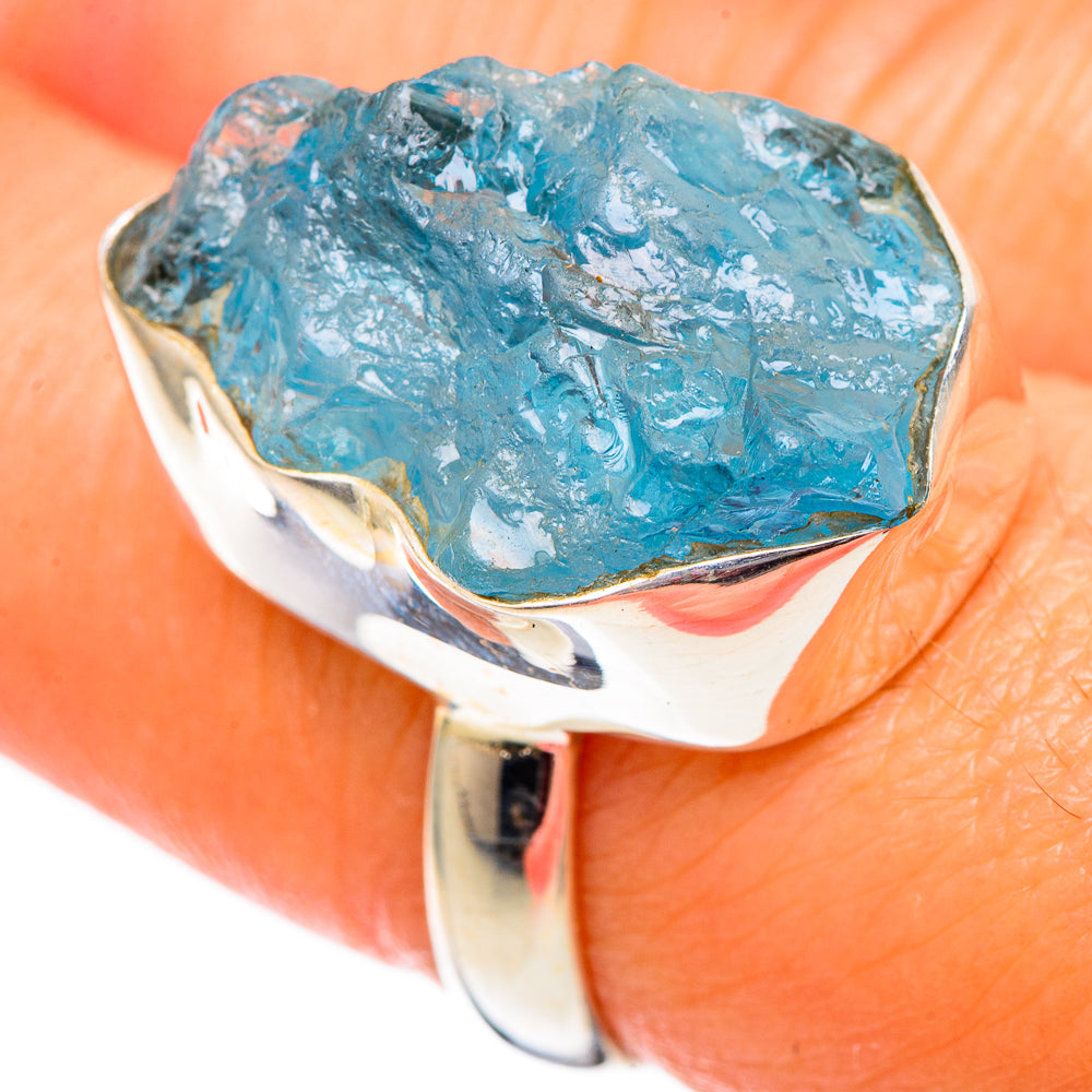 Aquamarine Rings handcrafted by Ana Silver Co - RING101025