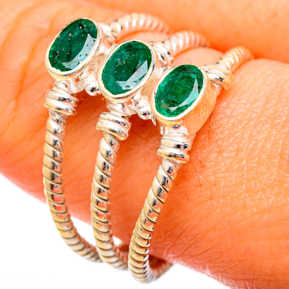 Emerald Rings handcrafted by Ana Silver Co - RING101027