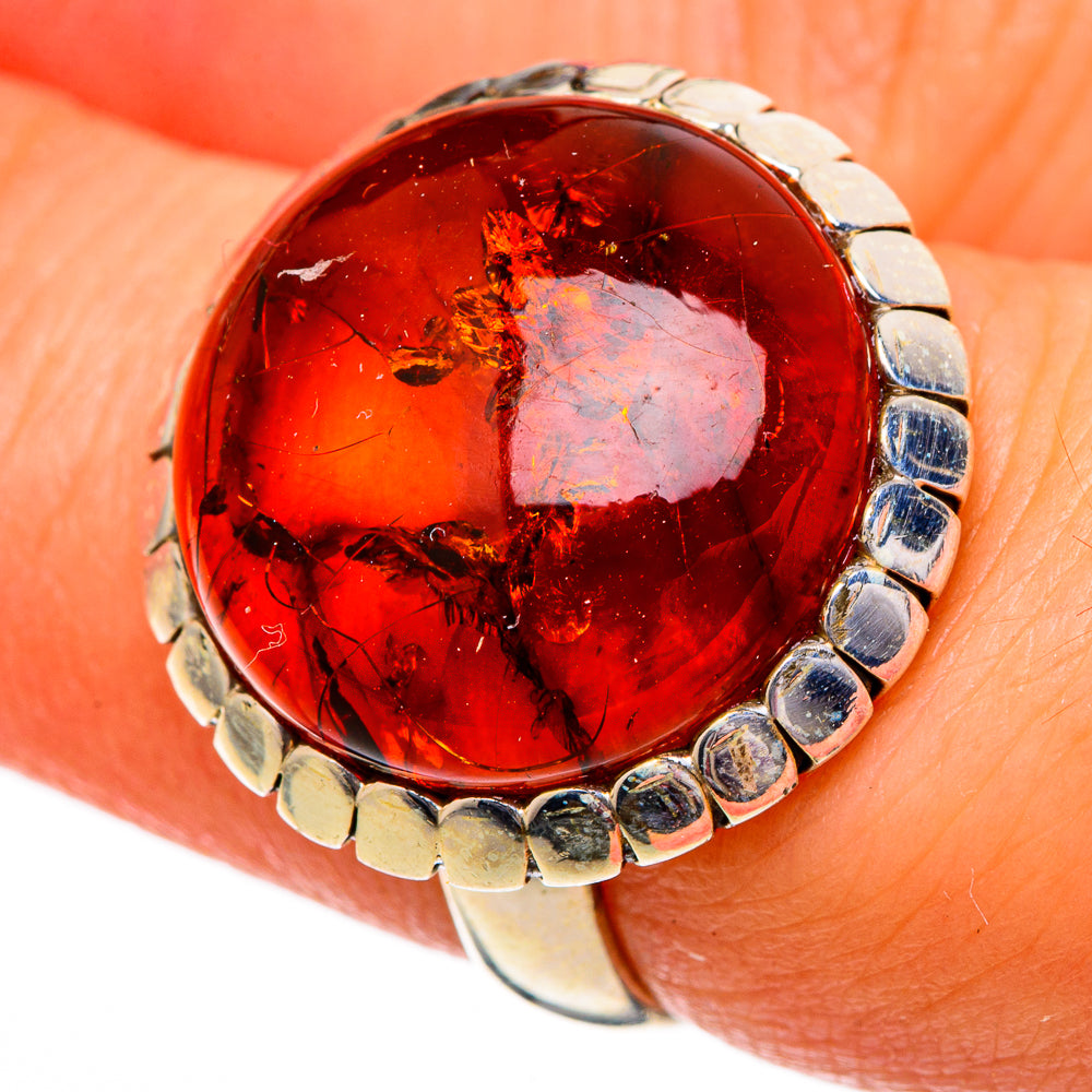 Baltic Amber Rings handcrafted by Ana Silver Co - RING101034