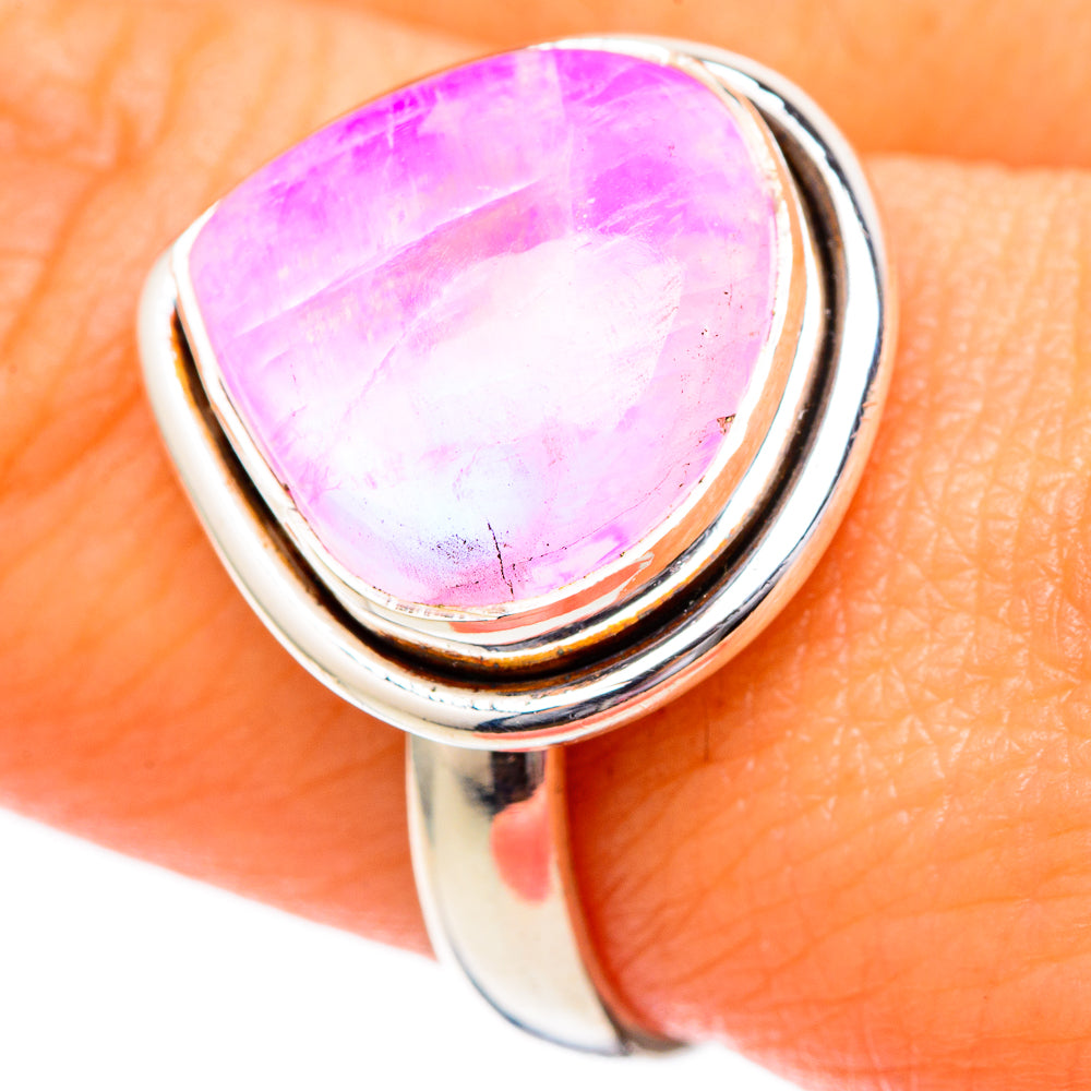 Pink Moonstone Rings handcrafted by Ana Silver Co - RING101037