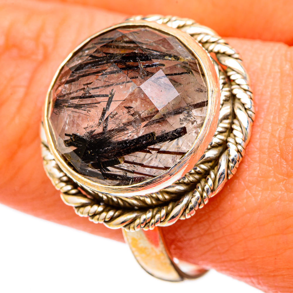 Tourmalinated Quartz Rings handcrafted by Ana Silver Co - RING101043