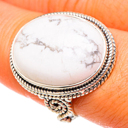 Howlite Rings handcrafted by Ana Silver Co - RING101046