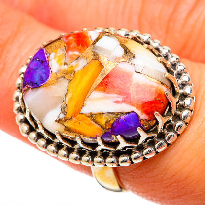 Spiny Oyster Turquoise Rings handcrafted by Ana Silver Co - RING101047