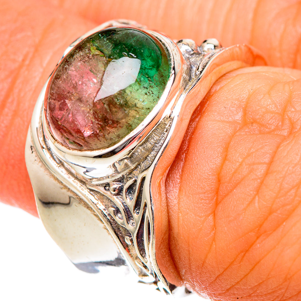 Watermelon Tourmaline Rings handcrafted by Ana Silver Co - RING101048
