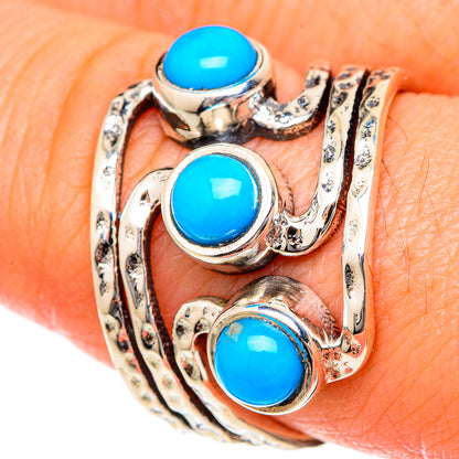 Sleeping Beauty Turquoise Rings handcrafted by Ana Silver Co - RING101055