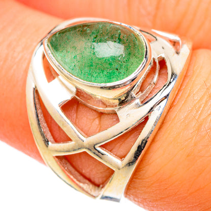 Green Aventurine Rings handcrafted by Ana Silver Co - RING101058