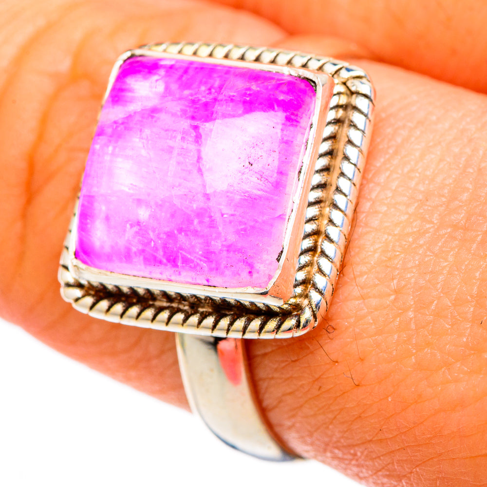 Pink Moonstone Rings handcrafted by Ana Silver Co - RING101067