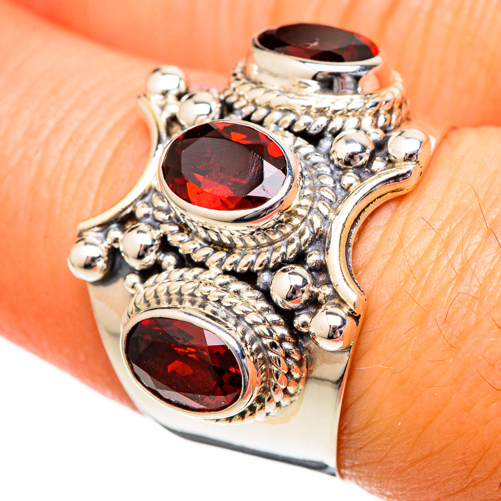 Garnet Rings handcrafted by Ana Silver Co - RING101070