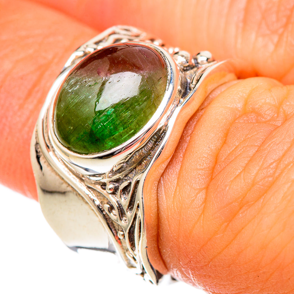 Watermelon Tourmaline Rings handcrafted by Ana Silver Co - RING101078