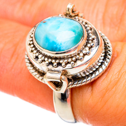 Larimar Rings handcrafted by Ana Silver Co - RING101081