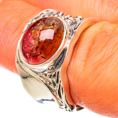 Pink Tourmaline Rings handcrafted by Ana Silver Co - RING101092