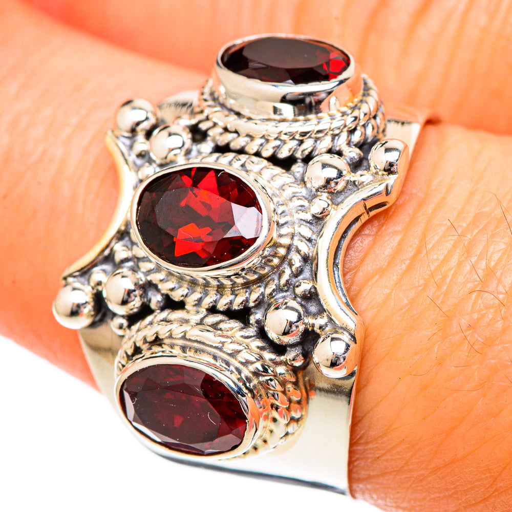 Garnet Rings handcrafted by Ana Silver Co - RING101095