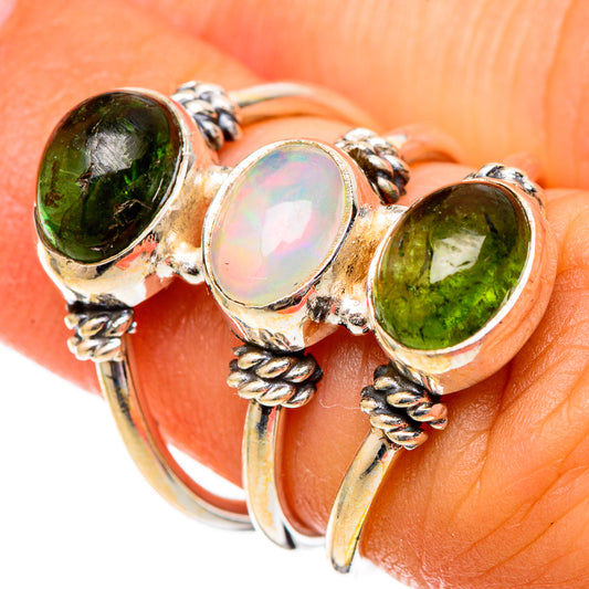 Ethiopian Opal Rings handcrafted by Ana Silver Co - RING101104