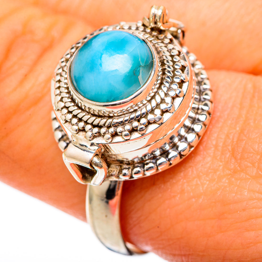 Larimar Rings handcrafted by Ana Silver Co - RING101106