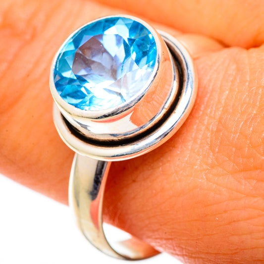 Blue Topaz Rings handcrafted by Ana Silver Co - RING101108