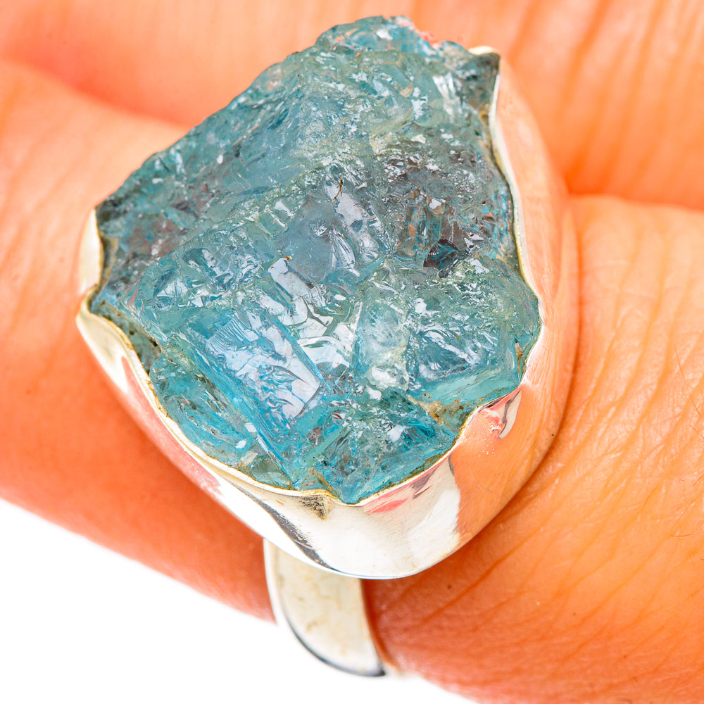 Aquamarine Rings handcrafted by Ana Silver Co - RING101109
