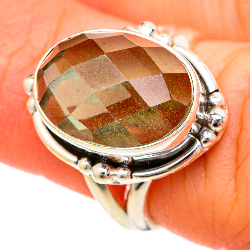 Green Amethyst Rings handcrafted by Ana Silver Co - RING101112
