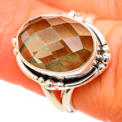 Green Amethyst Rings handcrafted by Ana Silver Co - RING101112