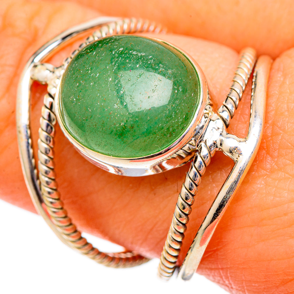 Green Aventurine Rings handcrafted by Ana Silver Co - RING101113