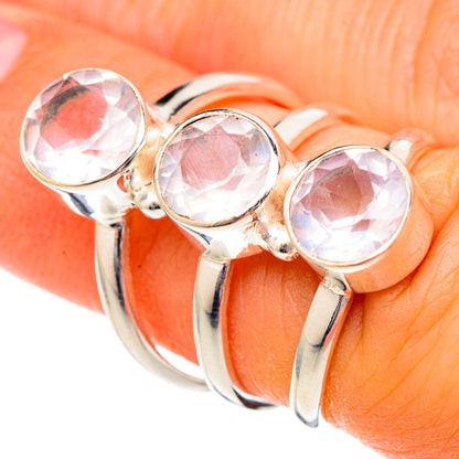 Rose Quartz Rings handcrafted by Ana Silver Co - RING101117
