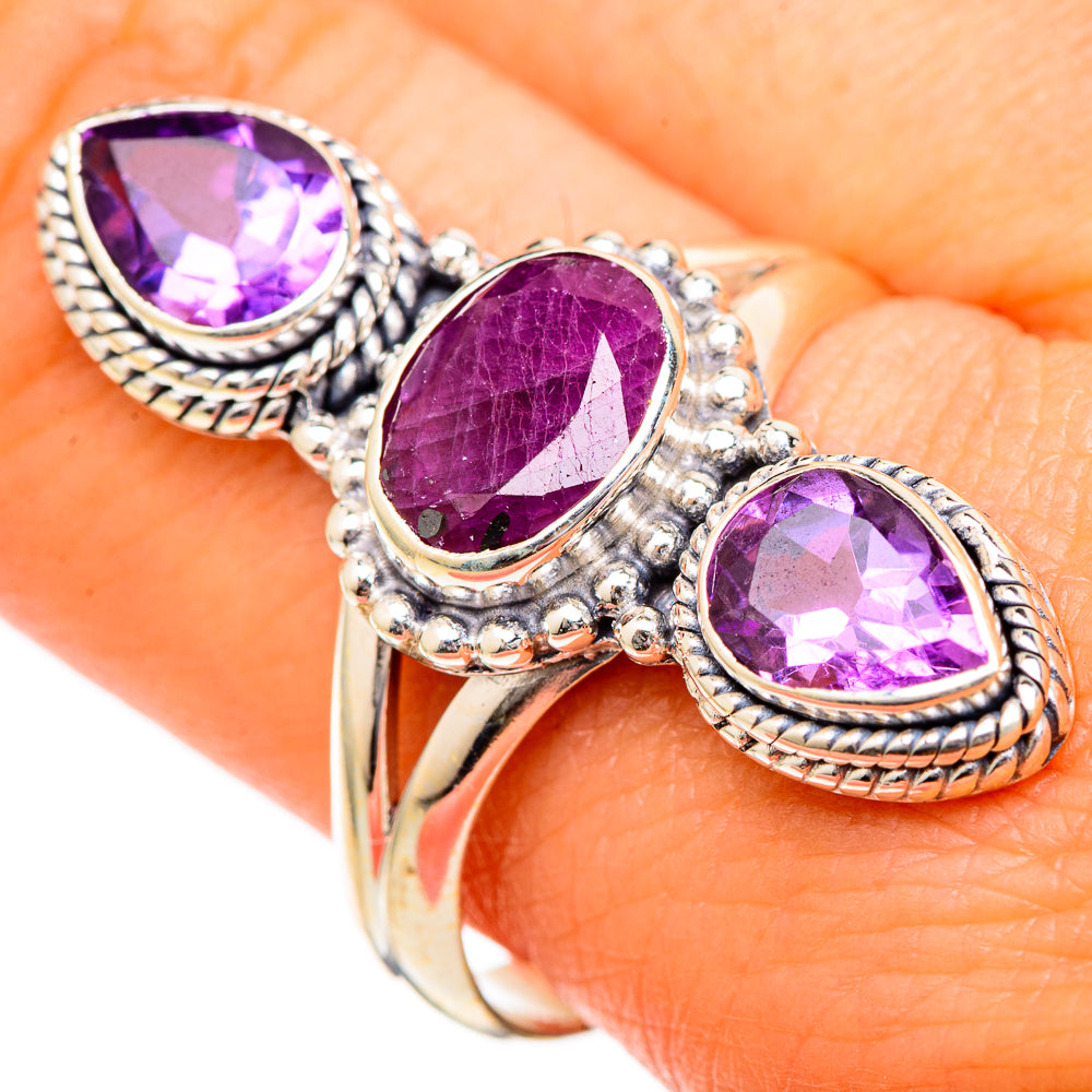 Ruby Rings handcrafted by Ana Silver Co - RING101125