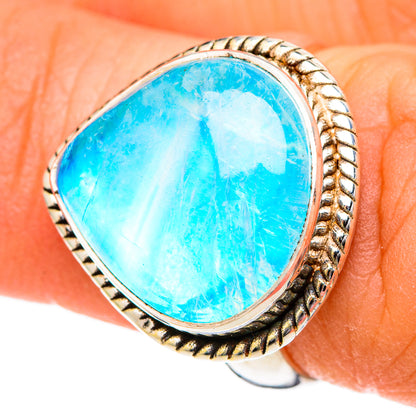 Rainbow Moonstone Rings handcrafted by Ana Silver Co - RING101129