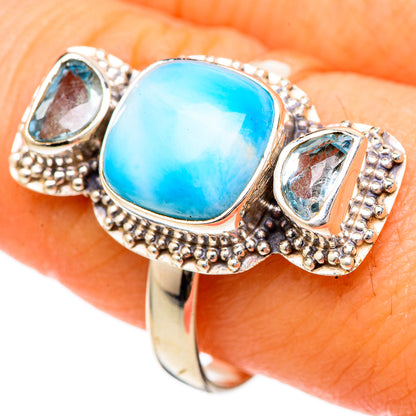 Larimar Rings handcrafted by Ana Silver Co - RING101131