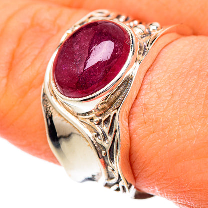 Pink Tourmaline Rings handcrafted by Ana Silver Co - RING101136