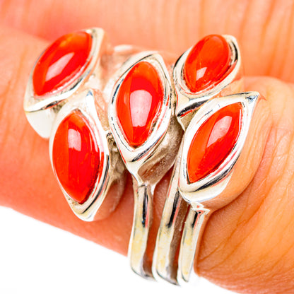 Mediterranean Red Coral Rings handcrafted by Ana Silver Co - RING101138