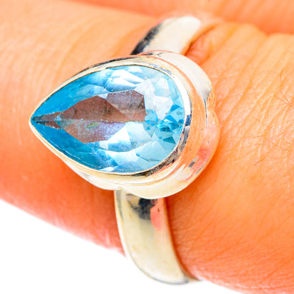 Blue Topaz Rings handcrafted by Ana Silver Co - RING101143