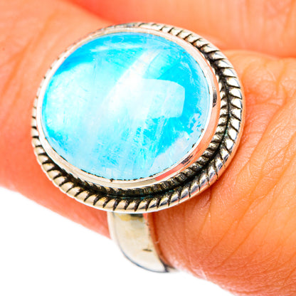 Rainbow Moonstone Rings handcrafted by Ana Silver Co - RING101144