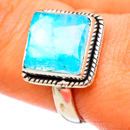 Green Moonstone Rings handcrafted by Ana Silver Co - RING101162