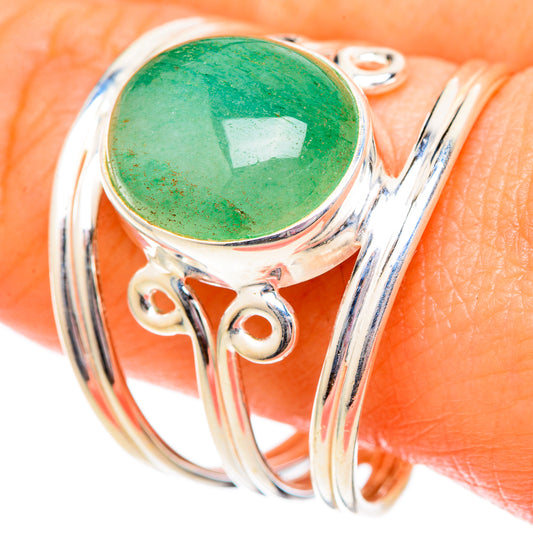 Green Aventurine Rings handcrafted by Ana Silver Co - RING101164