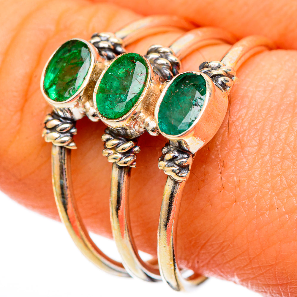 Emerald Rings handcrafted by Ana Silver Co - RING101179