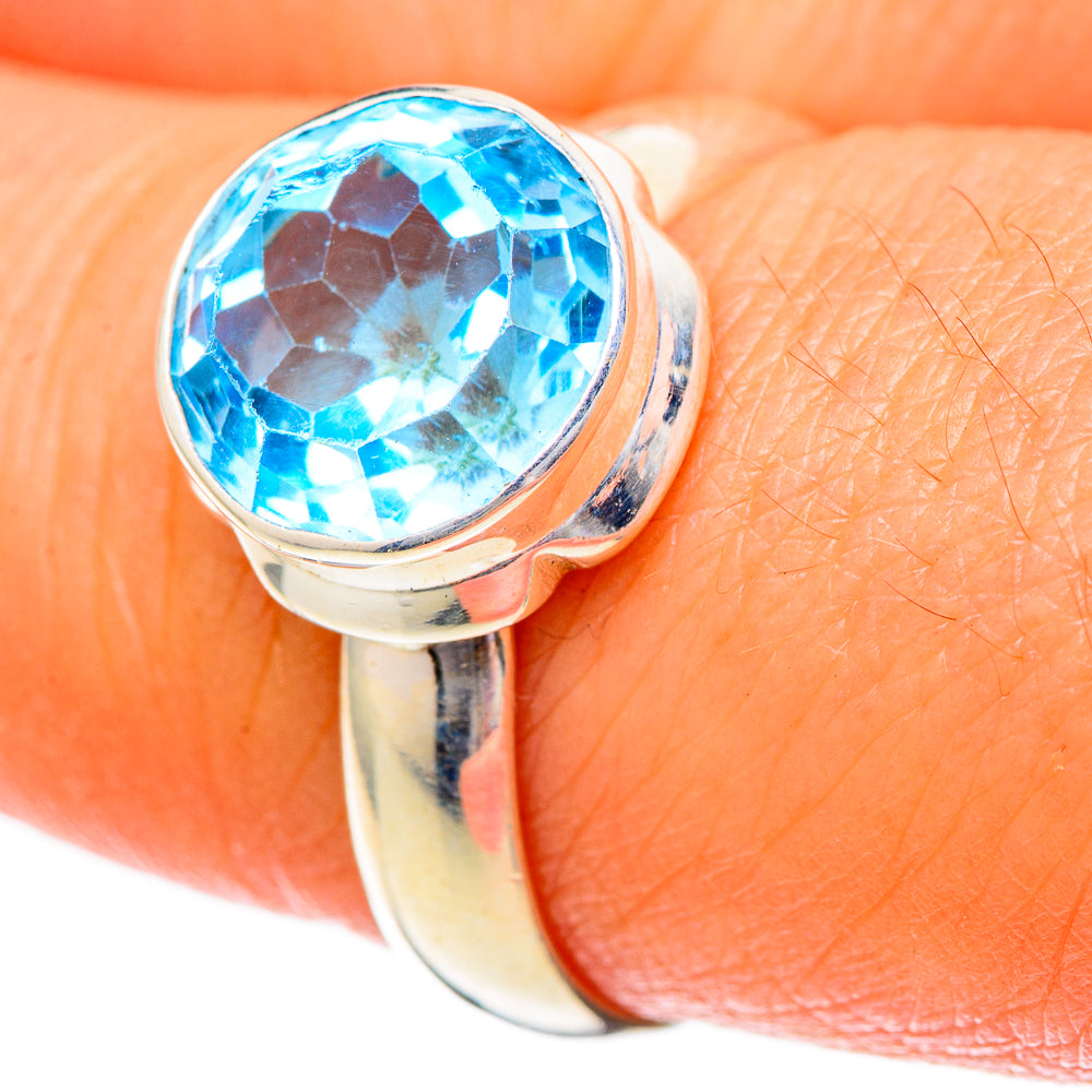 Blue Topaz Rings handcrafted by Ana Silver Co - RING101190