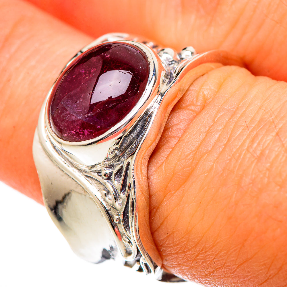Pink Tourmaline Rings handcrafted by Ana Silver Co - RING101195