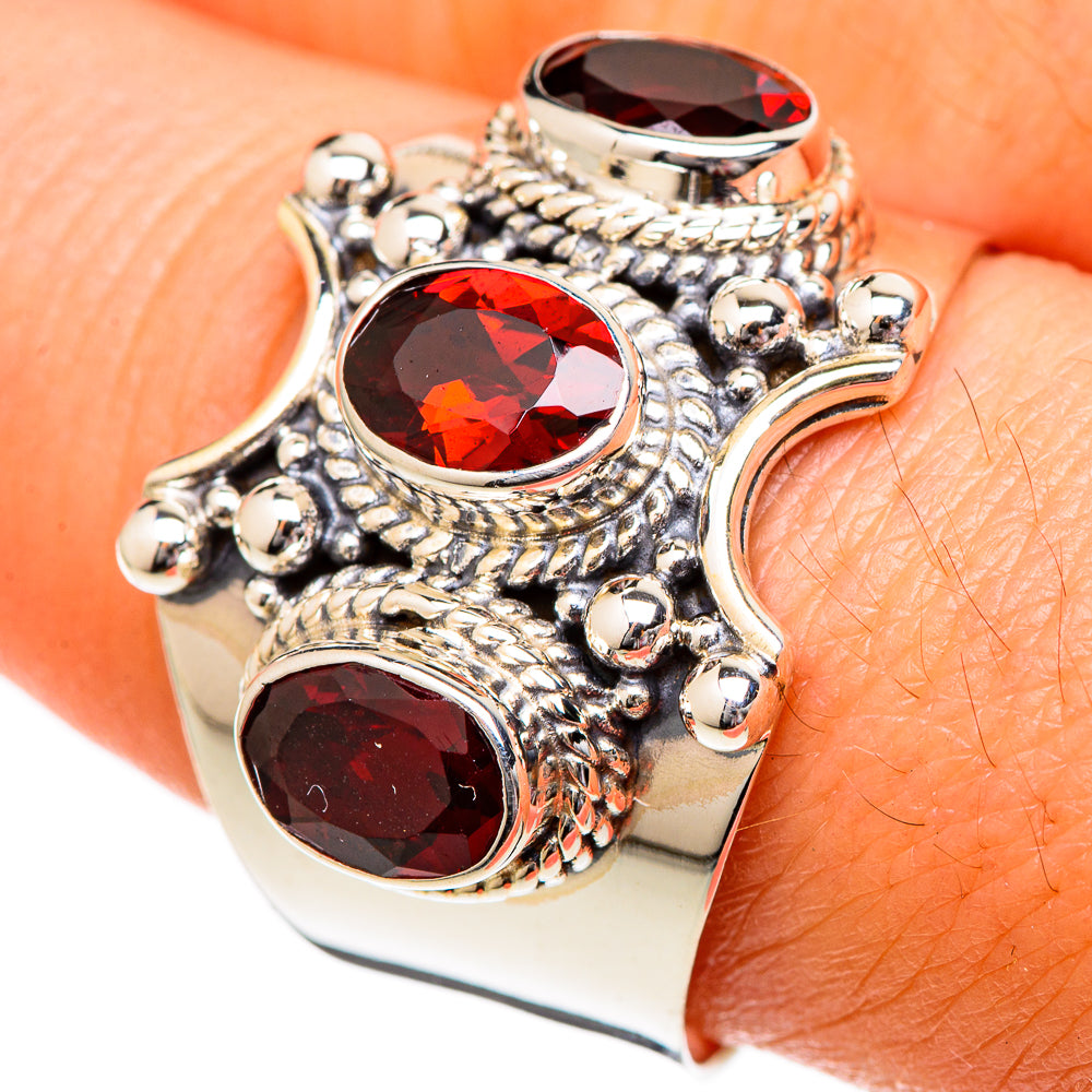 Garnet Rings handcrafted by Ana Silver Co - RING101196