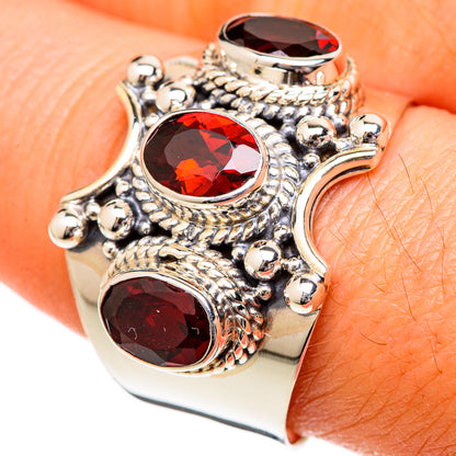 Garnet Rings handcrafted by Ana Silver Co - RING101196