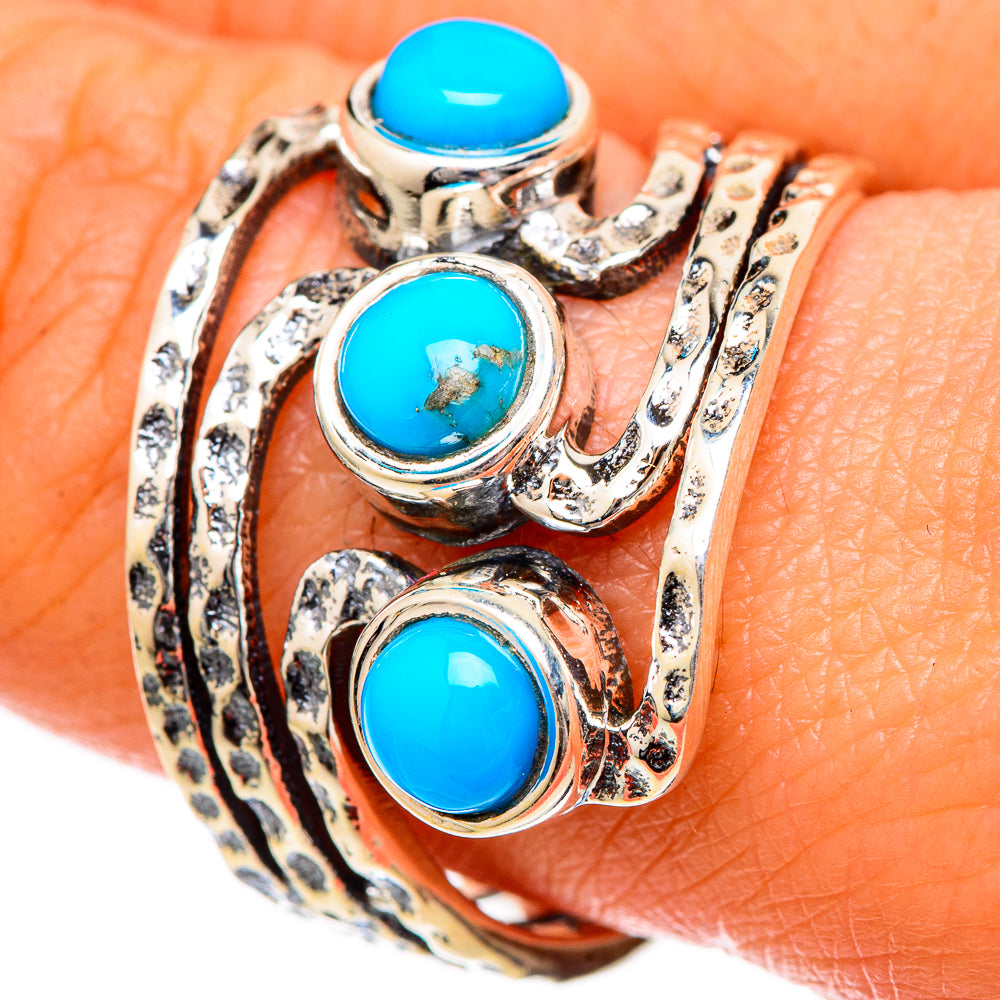 Sleeping Beauty Turquoise Rings handcrafted by Ana Silver Co - RING101205