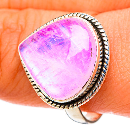 Pink Moonstone Rings handcrafted by Ana Silver Co - RING101206