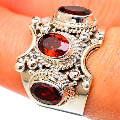 Garnet Rings handcrafted by Ana Silver Co - RING101208