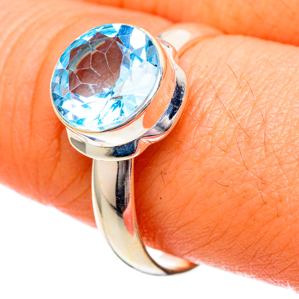 Blue Topaz Rings handcrafted by Ana Silver Co - RING101213