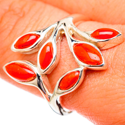 Mediterranean Red Coral Rings handcrafted by Ana Silver Co - RING101217