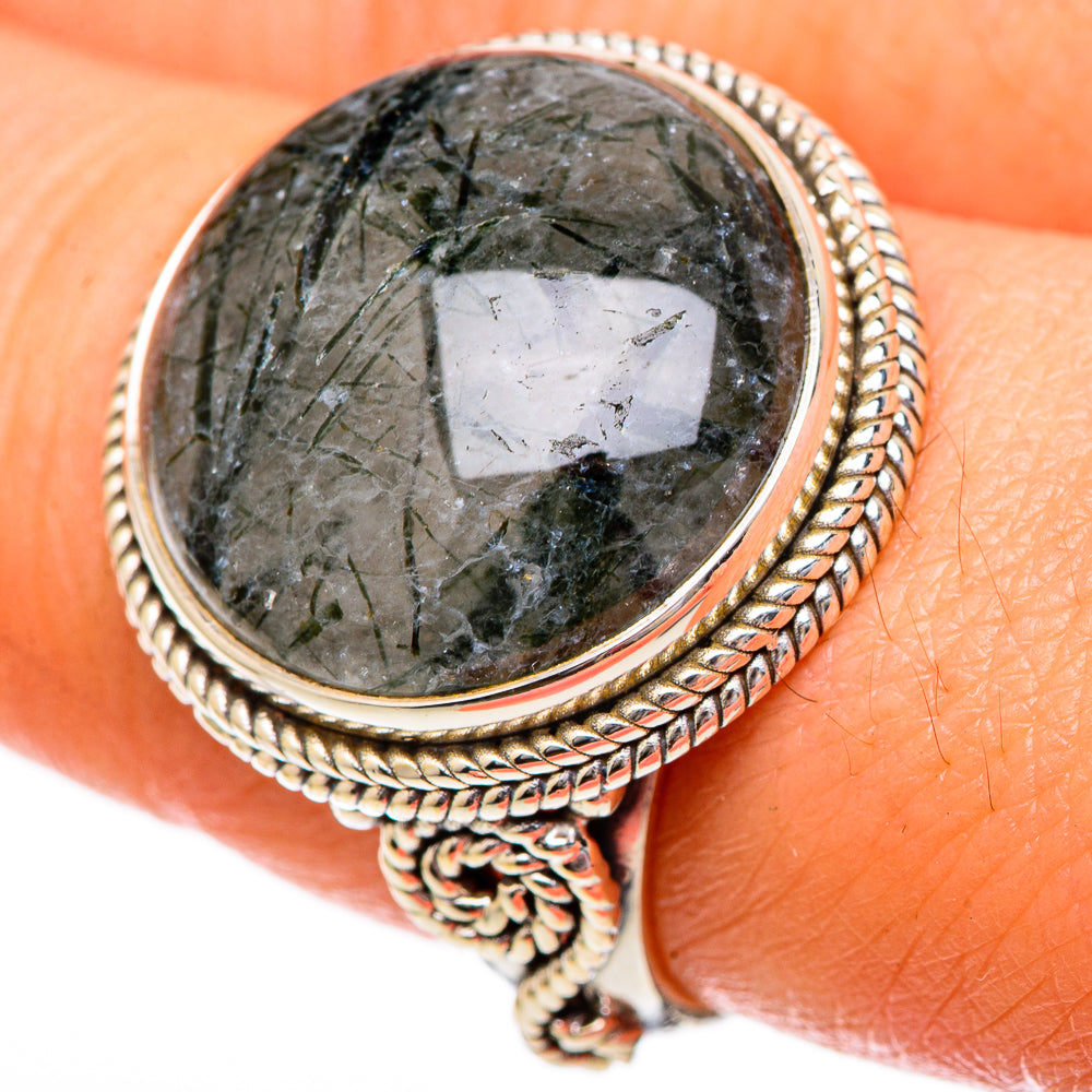 Tourmalinated Quartz Rings handcrafted by Ana Silver Co - RING101224