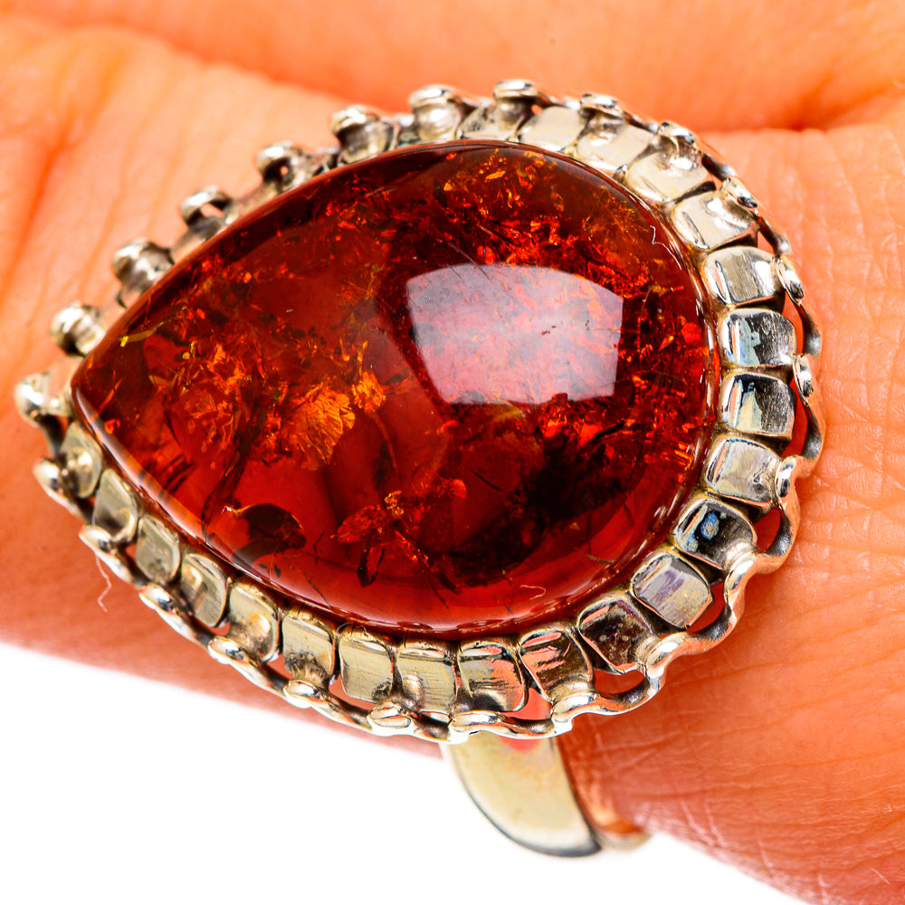 Baltic Amber Rings handcrafted by Ana Silver Co - RING101242