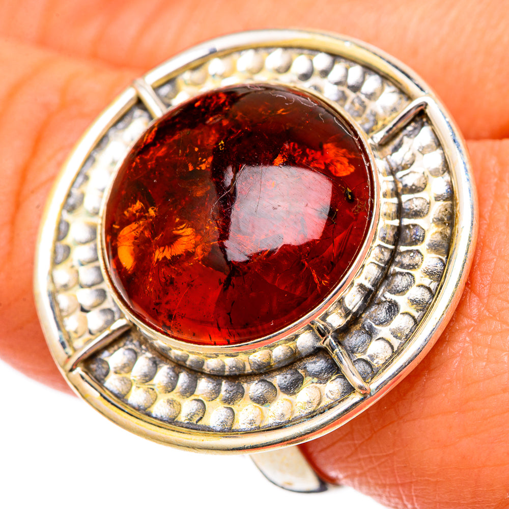 Baltic Amber Rings handcrafted by Ana Silver Co - RING101243