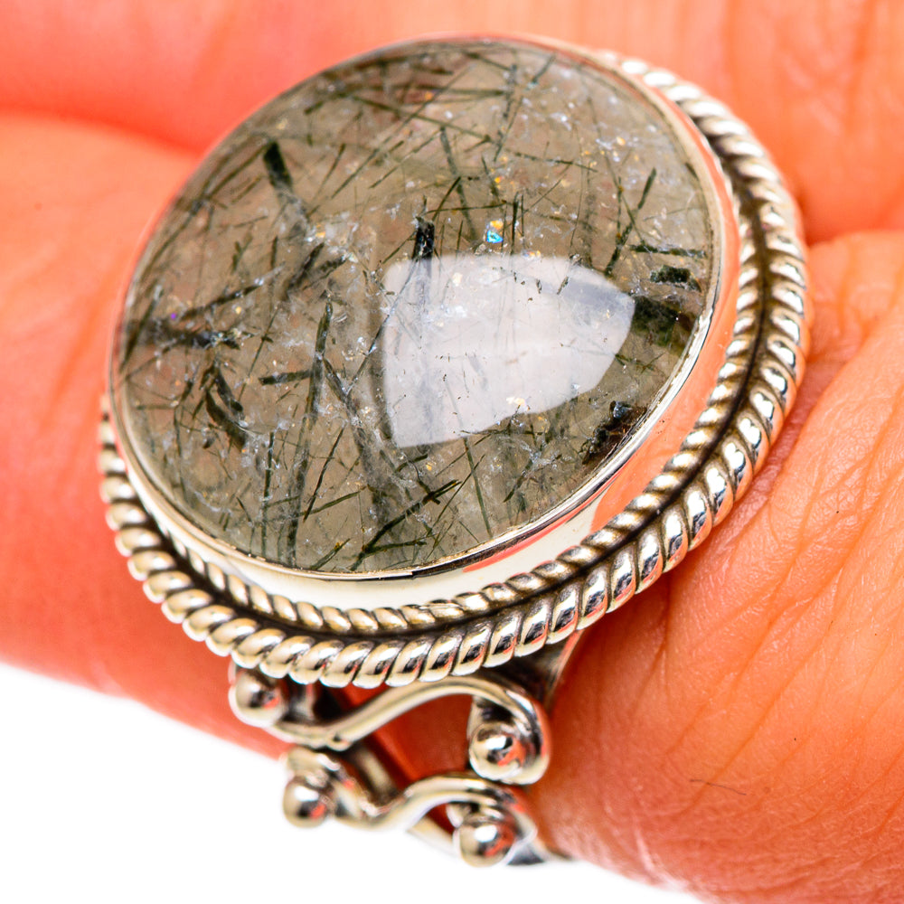 Tourmalinated Quartz Rings handcrafted by Ana Silver Co - RING101250